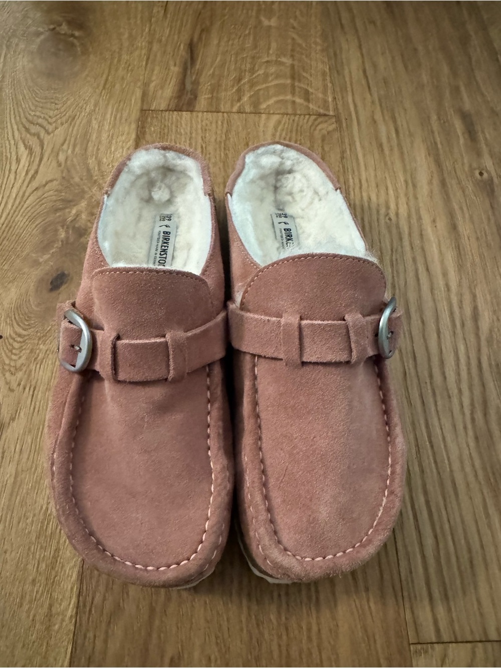 NewAUTHENTIC- Birkenstock Buckley Suede Leather Clogs 38 Pink Mauve Clay
